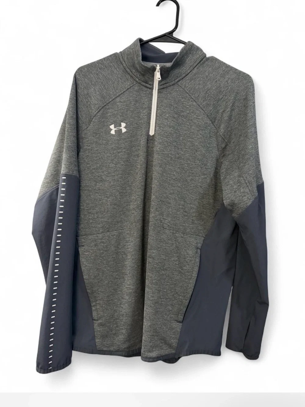 Under Armour Men's Heather Gray & Dark Gray Half-Zip Performance Jacket